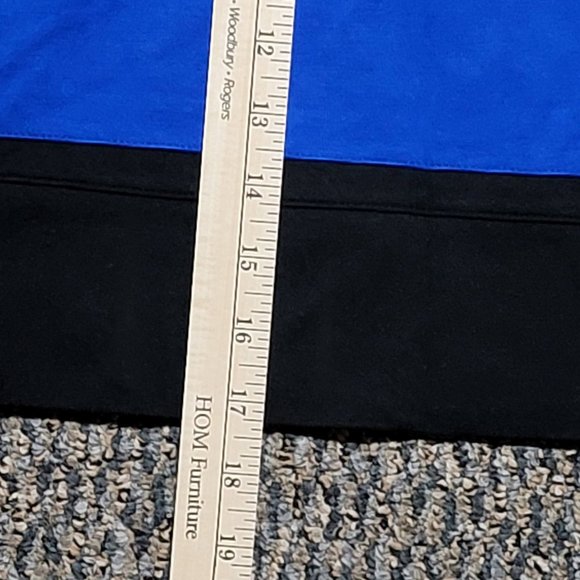 EXPRESS Black Blue Teal Short Stretch Skirt Size 4 - Picture 7 of 15